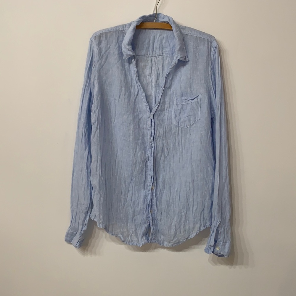 CP Shades Blue Striped Linen Shirt!